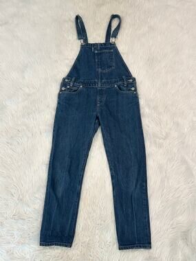 Levi’s Heritage Bib Denim Overalls Straight Leg Jeans Dark Wash Blue